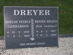 DREYER Roelof Petrus 1915-1983 & Hester Helena LINDEQUE 1917-2000