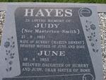 HAYES Judy nee MASTERSON-SMITH 1921- :: HAYES June 1953-