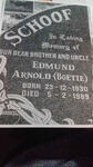 SCHOOF Edmund Arnold 1930-1989