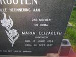 ROOYEN  Maria Elizabeth, van  nee BONTHUYS 1904-1997
