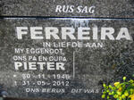 FERREIRA Pieter 1946-2012