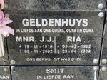 GELDENHUYS J.J. 1916-2002 & Ria 1922-2004