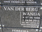 BERG Wanda, van der 1946-2012