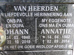 HEERDEN Johann, van 1940-2018 & Annatjie 1942-2014