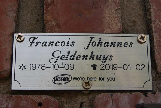 GELDENHUYS Francois Johannes 1978-2019