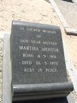 MENTOR Martha 1891-1975