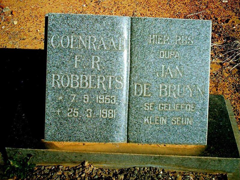 ROBBERTS Coenraad F.R. 1953-1981