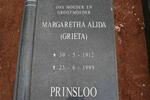 PRINSLOO Margaretha Alida 1912-1999