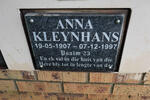 KLEYNHANS Anna 1907-1997