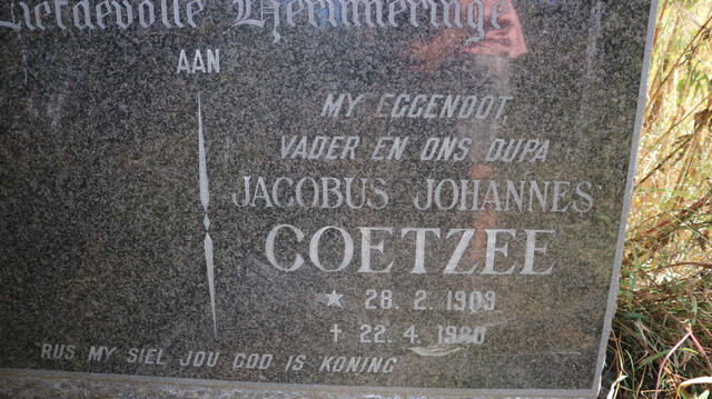 COETZEE Jacobus Johannes 1909-1980