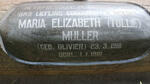 MULLER Maria Elizabeth nee OLIVIER 1918-1961