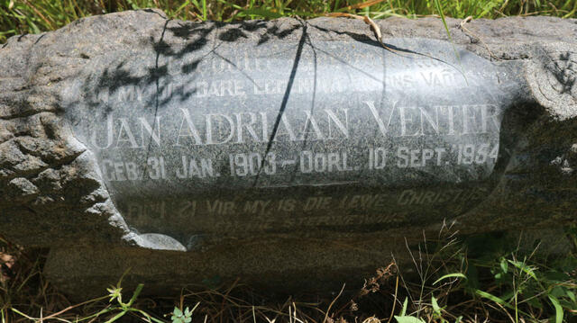 VENTER Jan Adriaan 1903-1954