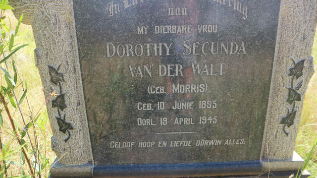 WALT Dorothy Secunda, van der nee MORRIS 1895-1945