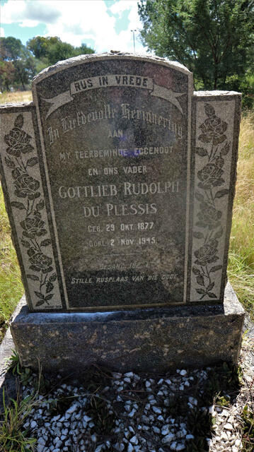 PLESSIS Gottlieb Rudolph, du 1877-1945