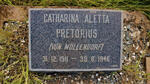 PRETORIUS Catharina Aletta nee VON MOLLENDORF 1911-1946