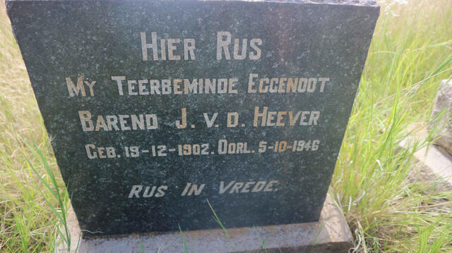 HEEVER Barend J., v.d. 1902-1946
