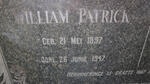 O'CONNOR William Patrick 1897-1947