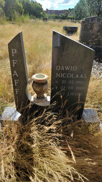 PFAFF Dawid Nicolaas 1905-1989