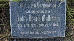 MALLINSON John Frank 1933-1950