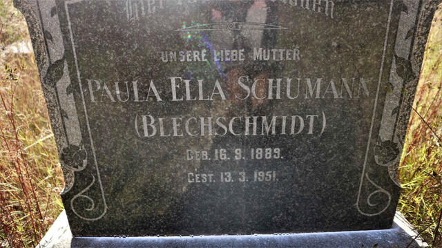 SCHUMANN Paula Ella nee BLECHSCHMIDT 1889-1951