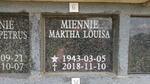 MIENNIE Martha Louisa 1943-2018