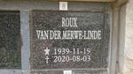 ROUX Van Der Merwe-Linde 1939-2020