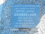GROBBELAAR Sophia Louisa 1914-2006