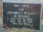 VILLIERS Johannes L.M., de 1883-1966
