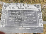 BECK Norman 1914-1969 & Margaret Matilda 1913-1981