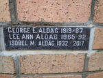 ALDAG George E. 1919-1987 :: ALDAG Isobel M. 1932-2017 ::  ALDAG Lee Ann 1965-1992