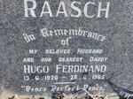 RAASCH Hugo Ferdinand 1926-1965