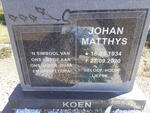 KOEN Johan Matthys 1934-2020