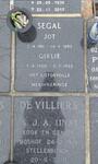 SEGAL Jot 1911-1993 :: SEGAL Girlie 1908-1993 :: DE VILLIERS S.J.A. 1919-2010