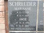 SCHREUDER Awie 1956-2016 & Marianne 1959-2003