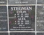 STEGMAN Colin 1911-2003 & Alta 1918-2019