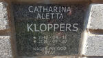 KLOPPERS Catharina Aletta 1942-2016