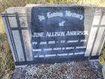 ANDERSON June Allison 1938-1964