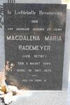 RADEMEYER Magdalena Maria nee RETIEF 1899-1975