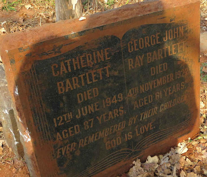 BARTLETT George John Ray -1922 & Catherine -1949