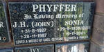 PHYFFER J.H. 1927-1987 & Sonia VENTER 1936-2001