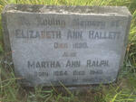 HALLETT Elizabeth Ann -1898 :: RALPH Martha Ann 1864-1940