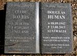 DAVIDS Clyde 1936-2012 :: HUMAN Douglas 1942-2013