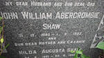 SHAW John William Abercrombie 1883-1953 & Hilda Augusta 1891-1959 
