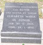 JONGH Elizabeth Maria, de 1905-1973