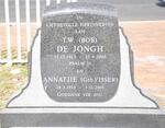 JONGH T.W., de 1913-2000 & Annatjie VISSER 1918-2003