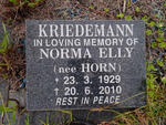 KRIEDEMANN Norma Elly nee HORN 1929-2010