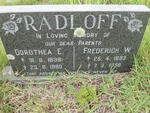 RADLOFF Frederich W. 1893-1958 & Dorothea E. 1898-1980