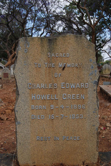 GREEN Charles Edward Howell 1896-1953