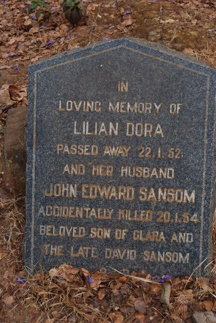 SANSON John Edward -1954 & Lilian Dora -1952