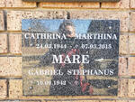 MARE Gabriel Stephanus 1942- & Cathrina Marthina 1944-2015